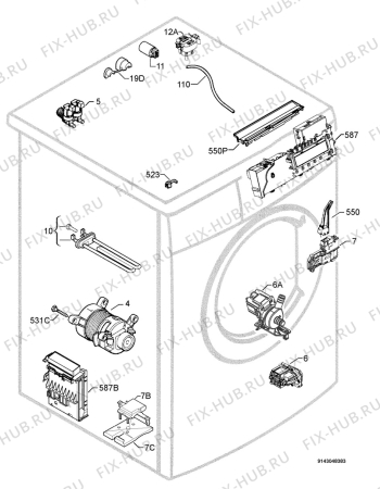 Взрыв-схема стиральной машины Privileg 00751022_20849 - Схема узла Electrical equipment 268